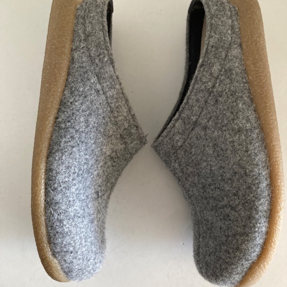 Sanita Lodge Slide Wool Clog Slippers Gray 36 US 5 Arch Support Comfort EUC - Picture 11 of 15